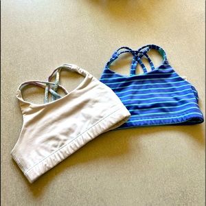 2- Athleta Girl sports bras (M 8/10)
